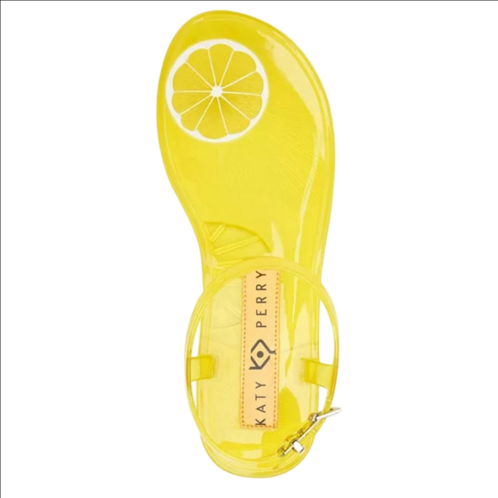 Katy Perry Yellow Sandals with Lemon Design, NWOT
